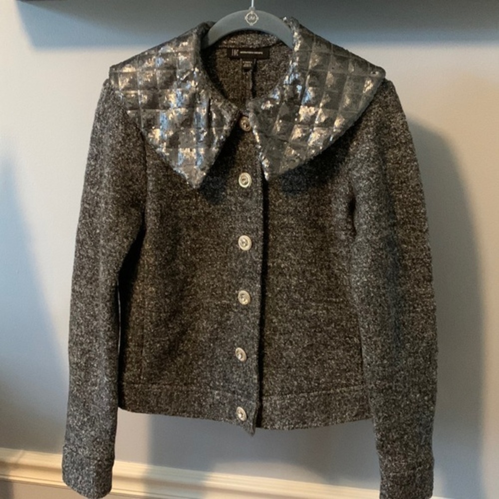 INC Feminine Boucle Gray short Jacket